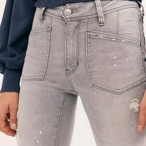 NWT Free People We the Free Ivy Paint Splattered Jeans
